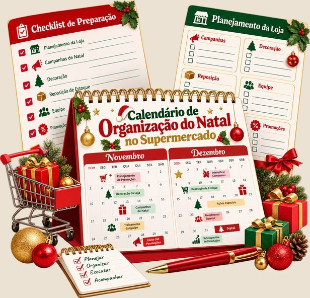 Bônus 2: Calendário Pronto de Organização do Natal no Supermercado